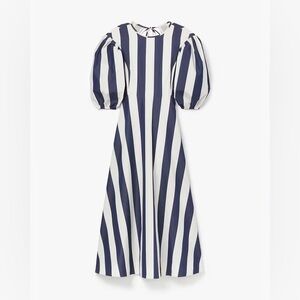 kate spade Awning Tie-Back Navy and White Striped Dress